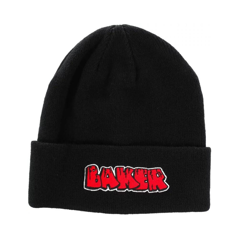 Baker Skate Blocked Beanie Black Red - 50-50 Skate Shop