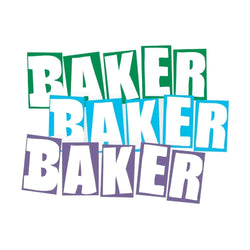 Baker Skate FA21 Brand Logo Sticker - Sold Individually - 50-50 Skate Shop