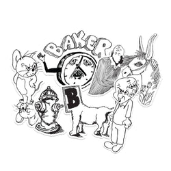 Baker Skate Toon Goons Sticker - Sold Individually - 50-50 Skate Shop