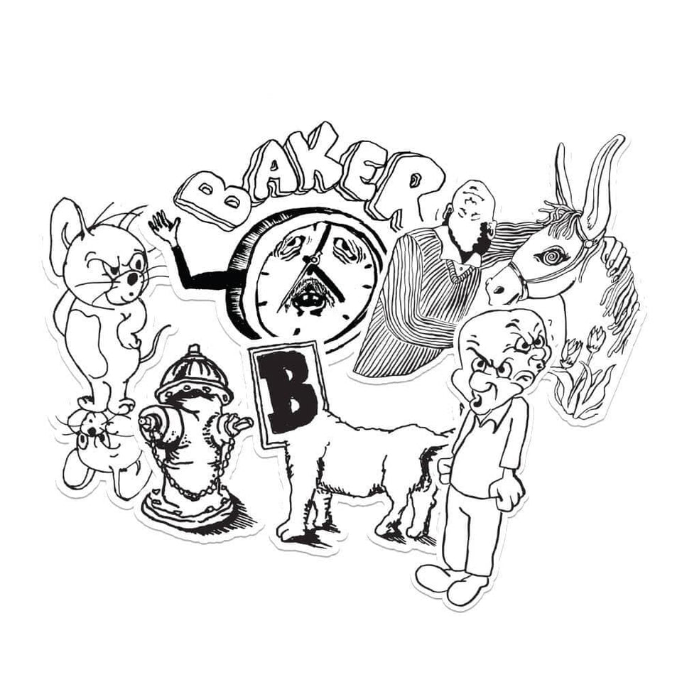 Baker Skate Toon Goons Sticker - Sold Individually - 50-50 Skate Shop