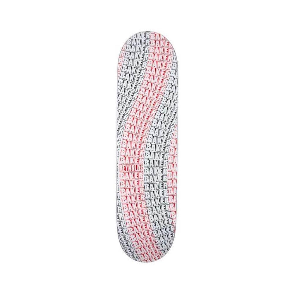 Baker Skateboard Deck Reynolds Wavy 8.25" x 31.875" Black Red 14.25" WB - 50-50 Skate Shop