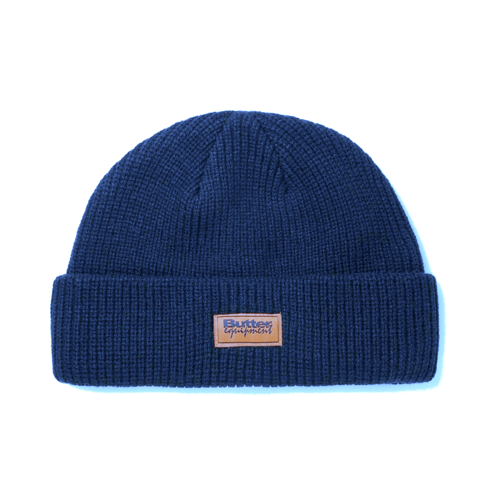 Butter Goods Equipment Beanie Navy Orange Patch - 50-50 Skate Shop