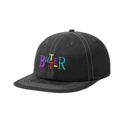 Butter Goods Scope 6 Panel Cap Black OSFA - 50-50 Skate Shop