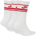 Nike SB Sportswear Essential Crew Socks White University Red University Red 3 Pack - 50-50 Skate Shop