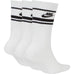 Nike SB Skate Sportswear Essential Crew Socks White Black Black 3 Pack - 50-50 Skate Shop