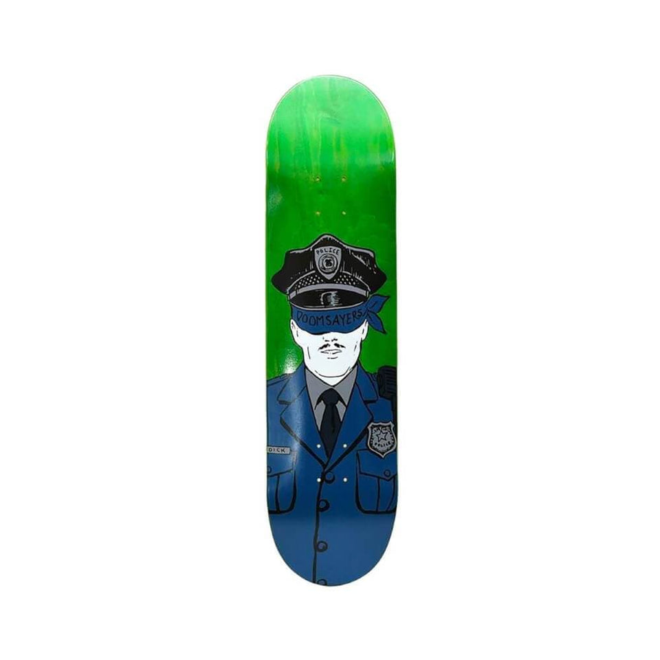 Doom Sayers Skateboard Deck Corp Cop 8.25" x 32.5" Green 14.5" WB - 50-50 Skate Shop