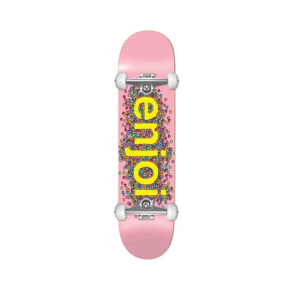 Enjoi Skateboard Complete Candy Coated 8.25" x 32" Pink 14.25" WB - 50-50 Skate Shop