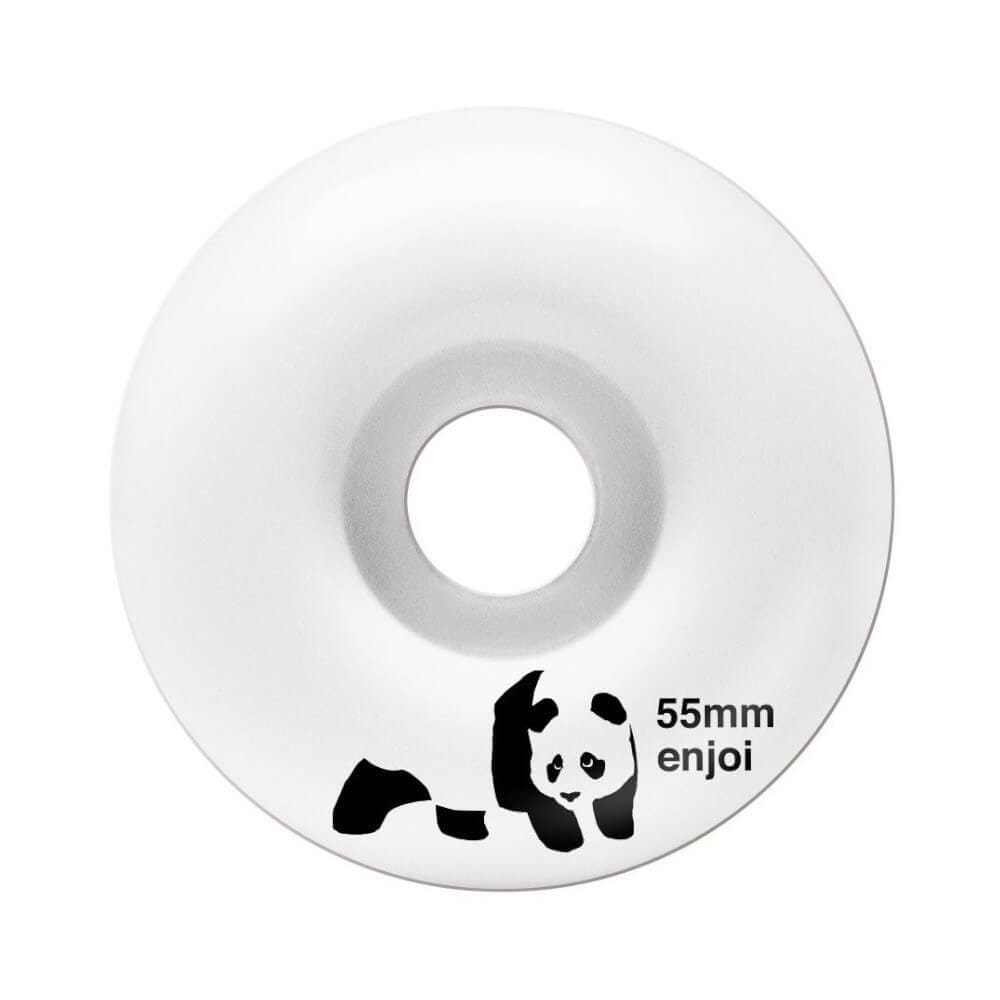 Enjoi Skateboard Wheels Panda 55mm 99A White - 50-50 Skate Shop