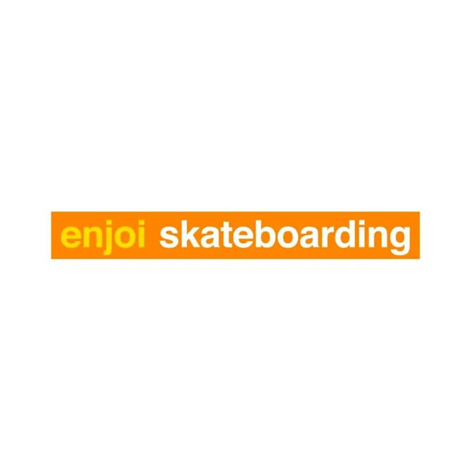 Enjoi Skateboarding Sticker Orange - Sold Individually - 50-50 Skate Shop
