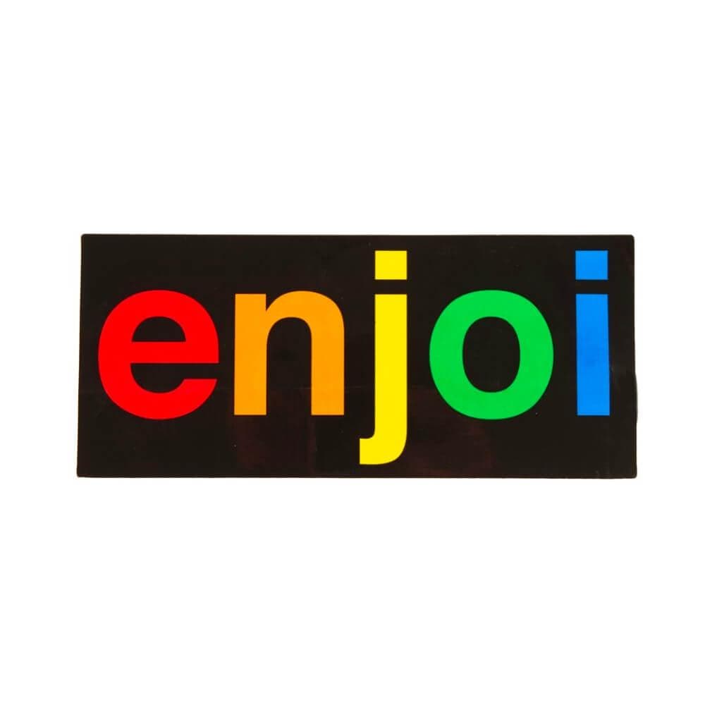 Enjoi Spectrum Sticker Black - Sold Individually - 50-50 Skate Shop