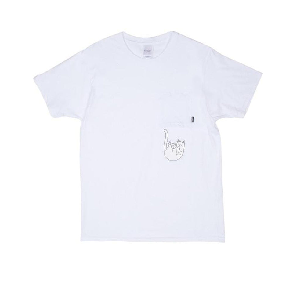 Ripndip Falling Nermal Pocket Tee White - 50-50 Skate Shop