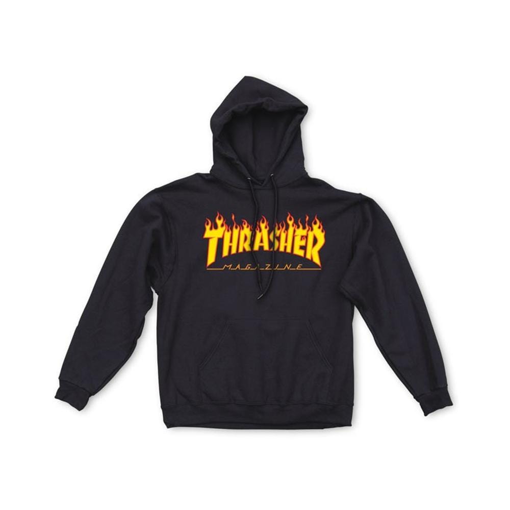Thrasher Flame Logo Hoodie Black - 50-50 Skate Shop