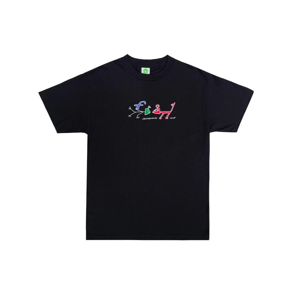 Frog Skate Frog Exists! Tee Black - 50-50 Skate Shop