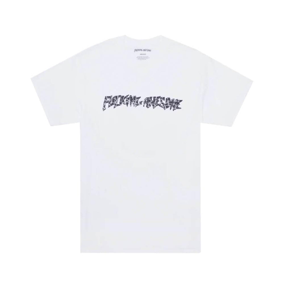 Fucking Awesome Skate Cheetah Stamp Tee White - 50-50 Skate Shop