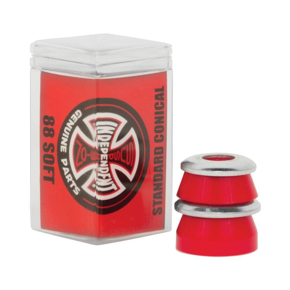 Independent Skateboard Standard Conical Cushions Soft 88A Red - Pack of 4 - 50-50 Skate Shop