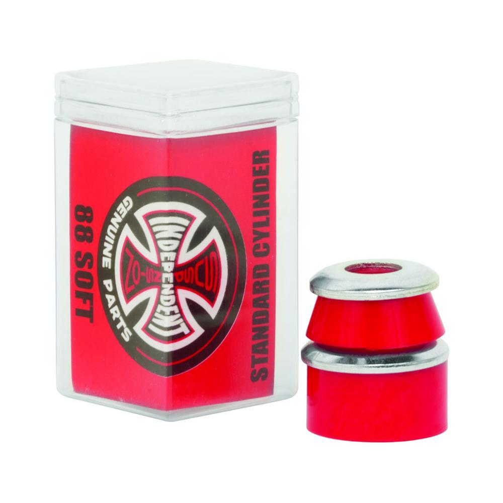 Independent Skateboard Standard Cylinder Cushions Soft 88A Red - Pack of 4 - 50-50 Skate Shop