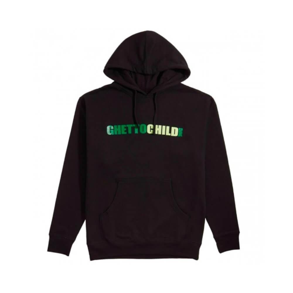 Ghetto Child Wheels Classic USA Hoodie Black Green - 50-50 Skate Shop