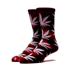 HUF Plantlife Crew Socks Tie Dye Wine - 50-50 Skate Shop