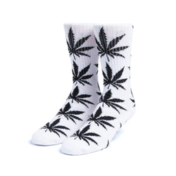 HUF Plantlife Crew Socks White Black - 50-50 Skate Shop