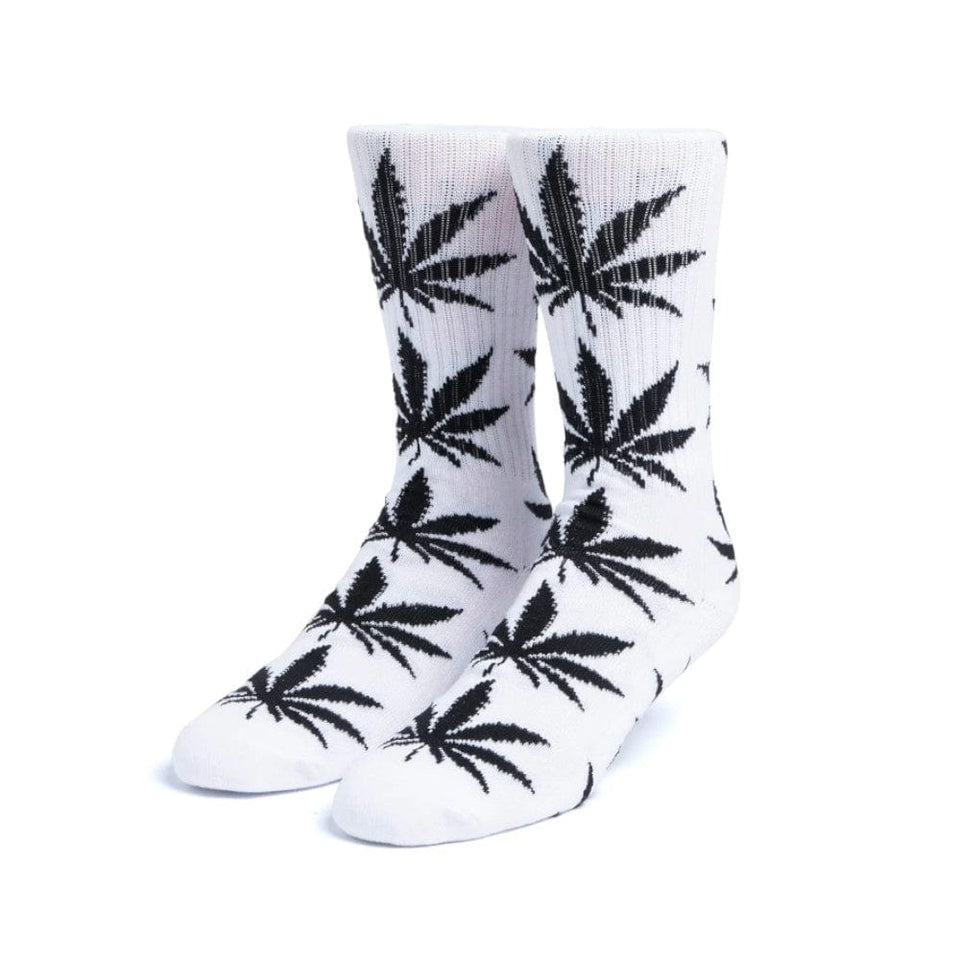 HUF Plantlife Crew Socks White Black - 50-50 Skate Shop