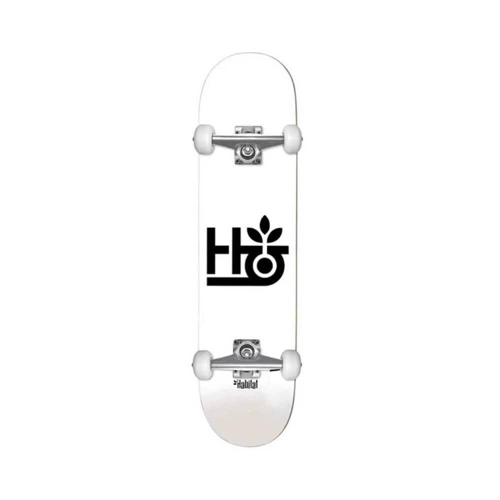 Habitat Skateboard Complete Pod 8.0" x 32" White 14" WB - 50-50 Skate Shop