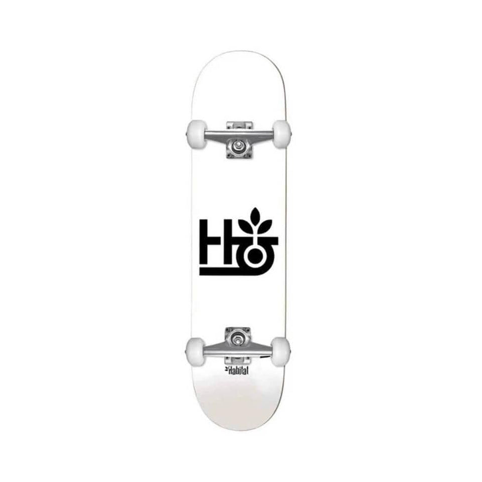 Habitat Skateboard Complete Pod 8.0" x 32" White 14" WB - 50-50 Skate Shop