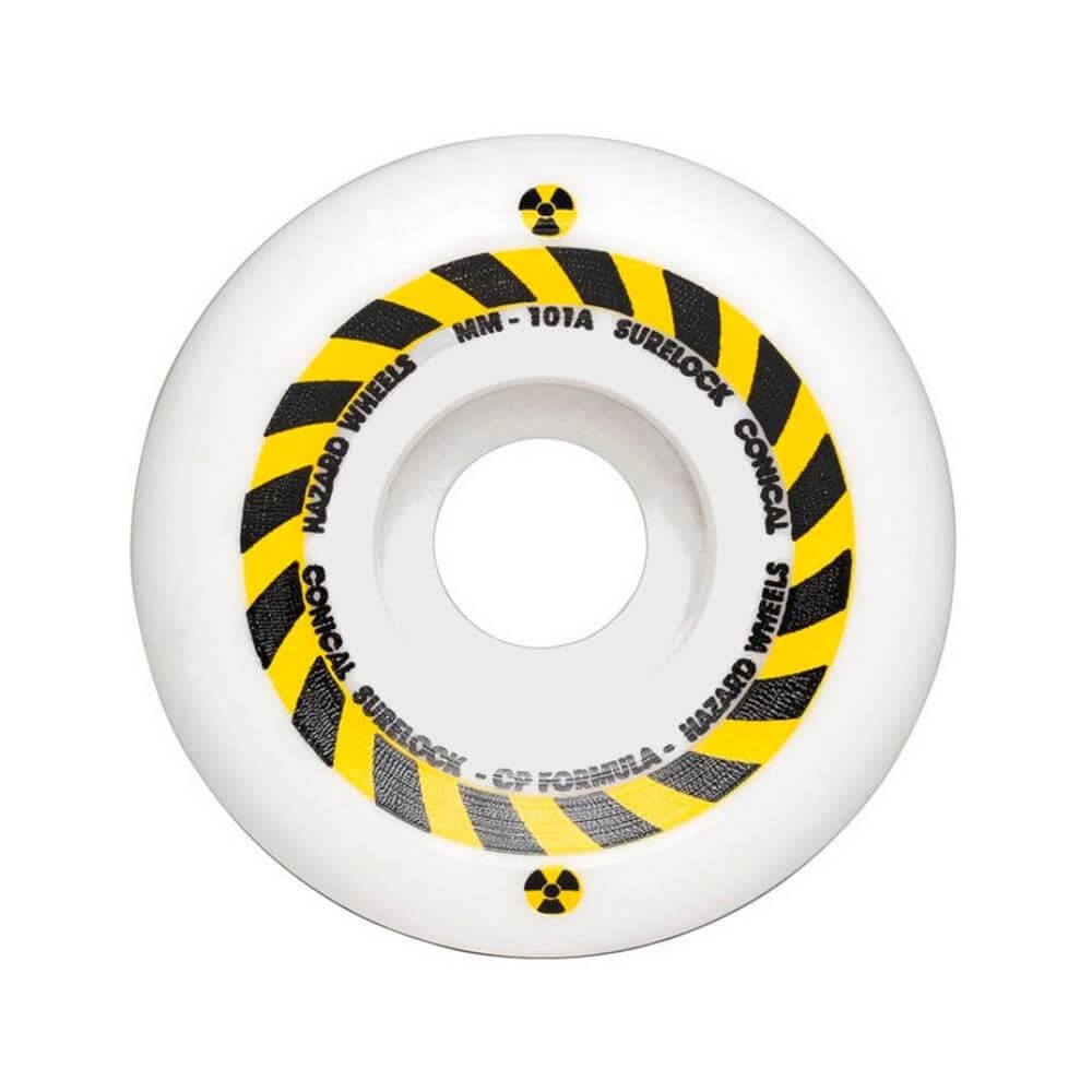 Hazard Skateboard Wheels Sign CP Conical Surelock Shape 52mm 101A - 50-50 Skate Shop