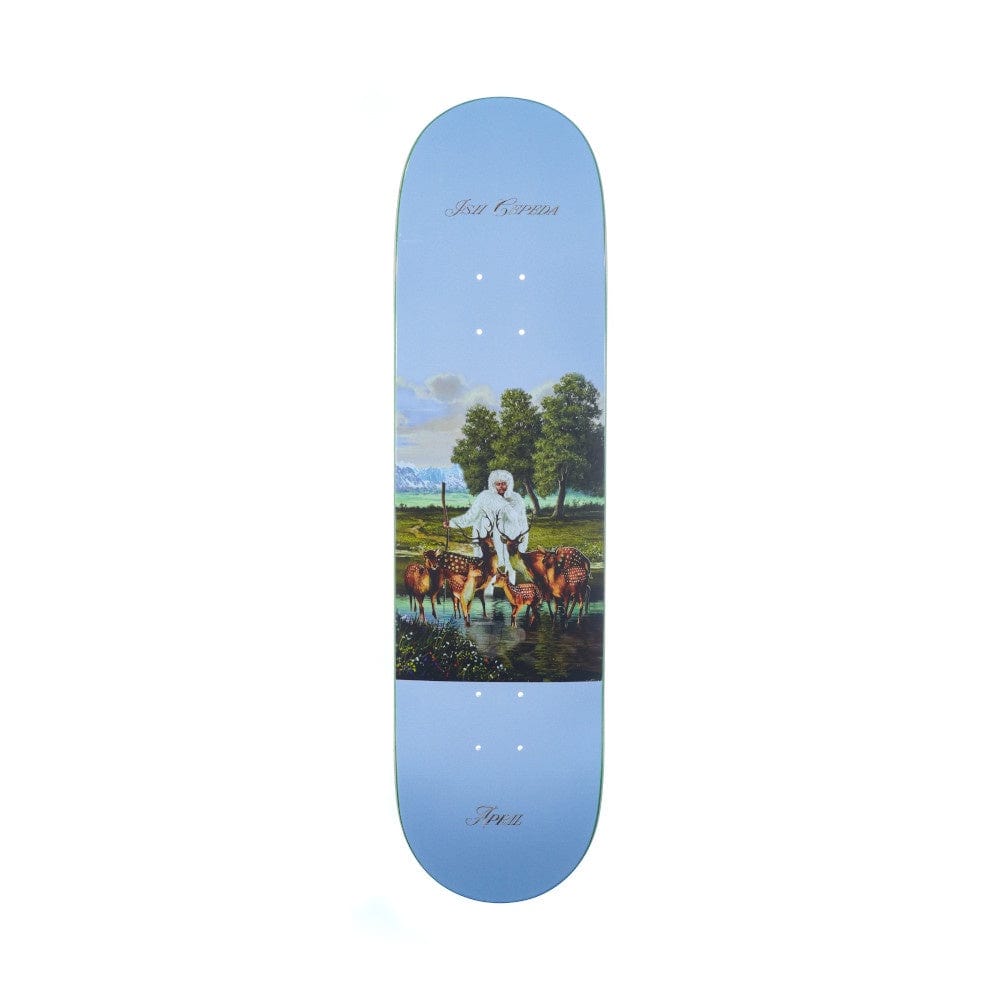 April Skateboard Deck Geographic 8.25" x 31.92" Ish Cepeda Light Blue 14" WB - 50-50 Skate Shop