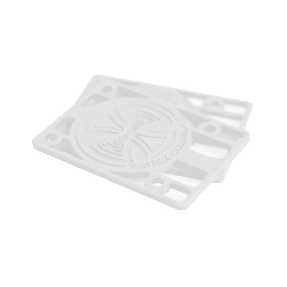 Independent Skateboard 1/8" Riser Pads White - Set of 2 - 50-50 Skate Shop