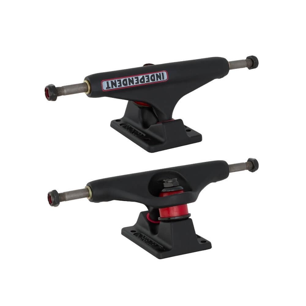 Independent Skateboard Trucks Bar Flat Black Standard 144mm (8.25" Axle) - Set of 2 - 50-50 Skate Shop