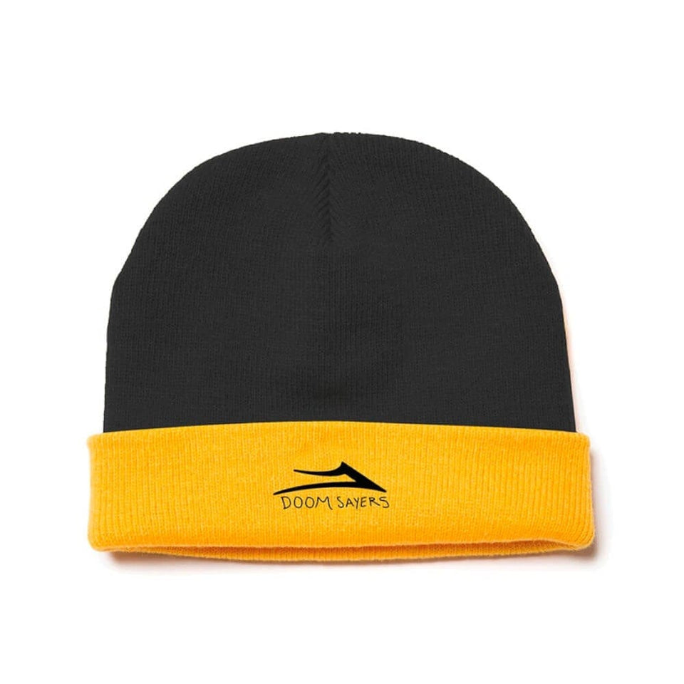 Lakai x Doom Sayers 2 Tone Beanie Yellow Black - 50-50 Skate Shop