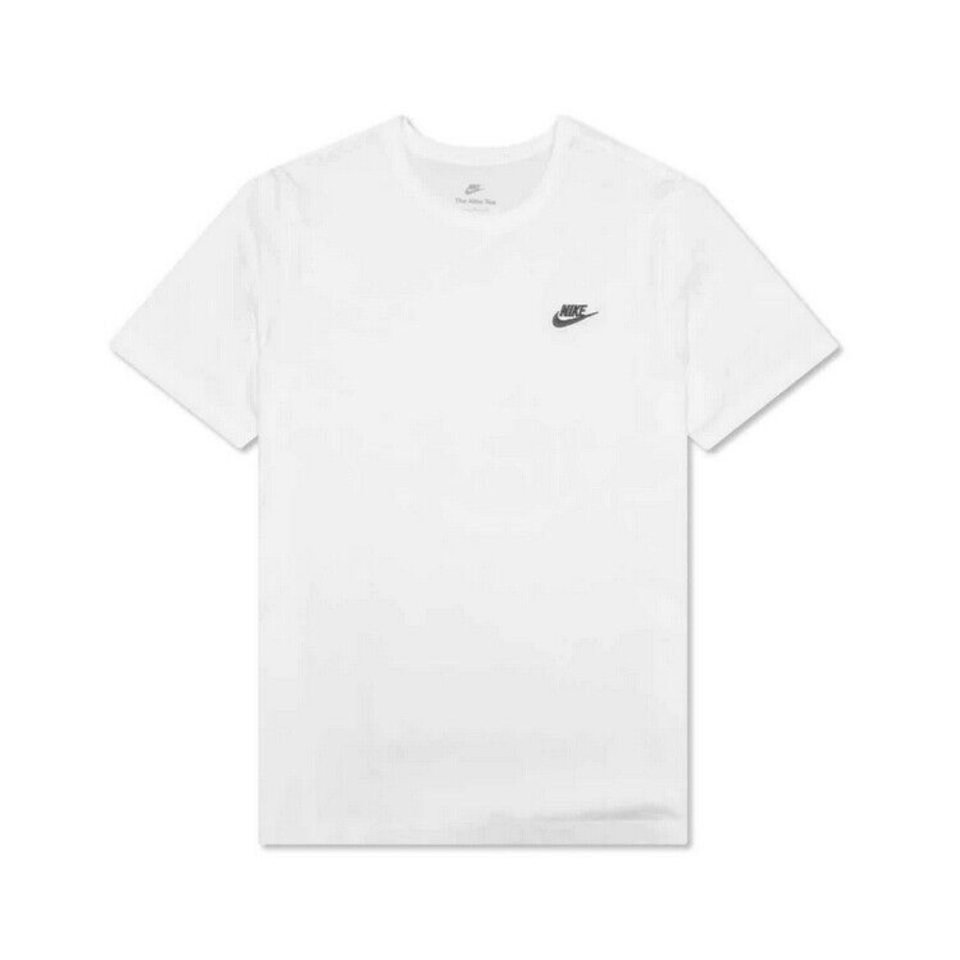 Nike SB Sportswear Club T Shirt White Embroidered Logo Black - 50-50 Skate Shop