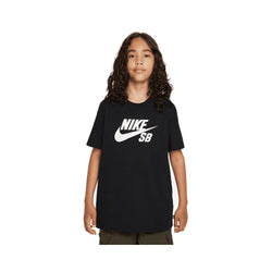 Nike SB Youth Big Kids T-Shirt Black White - 50-50 Skate Shop