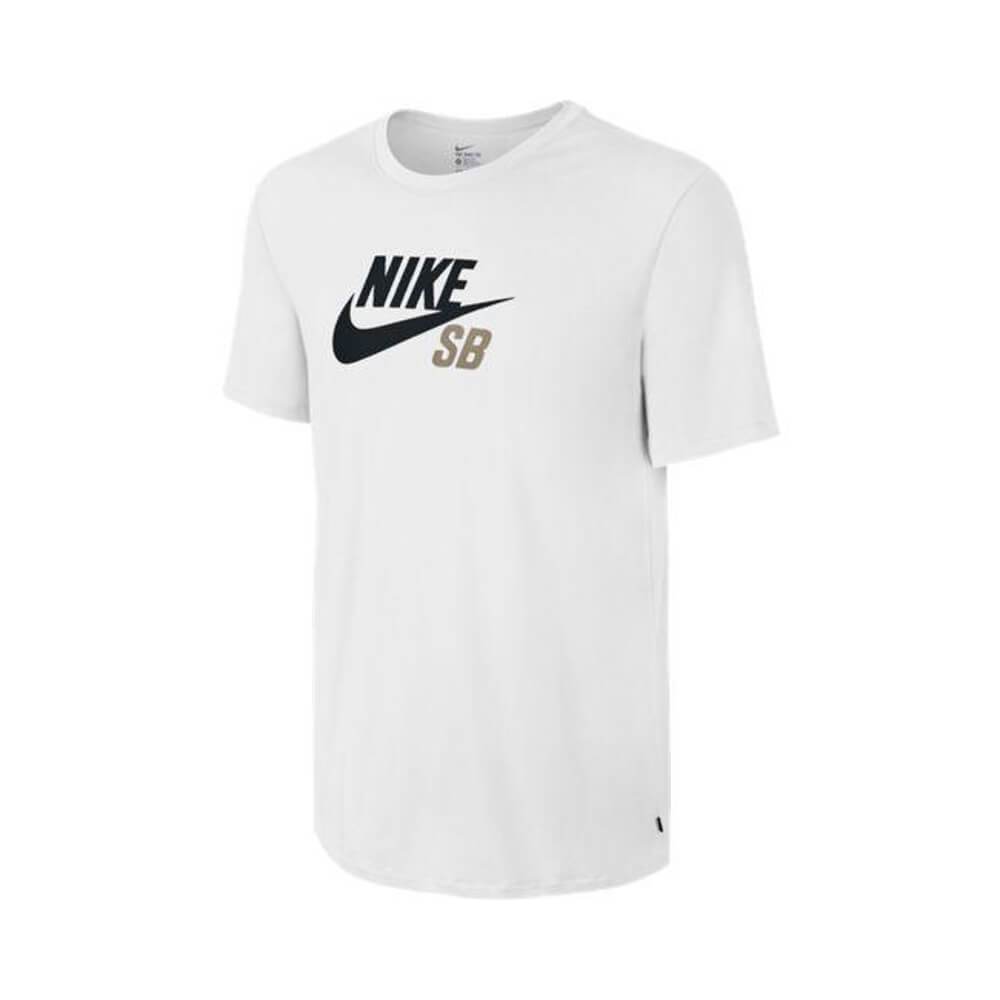 Nike SB Dri-Fit Tee Icon White Khaki - 50-50 Skate Shop