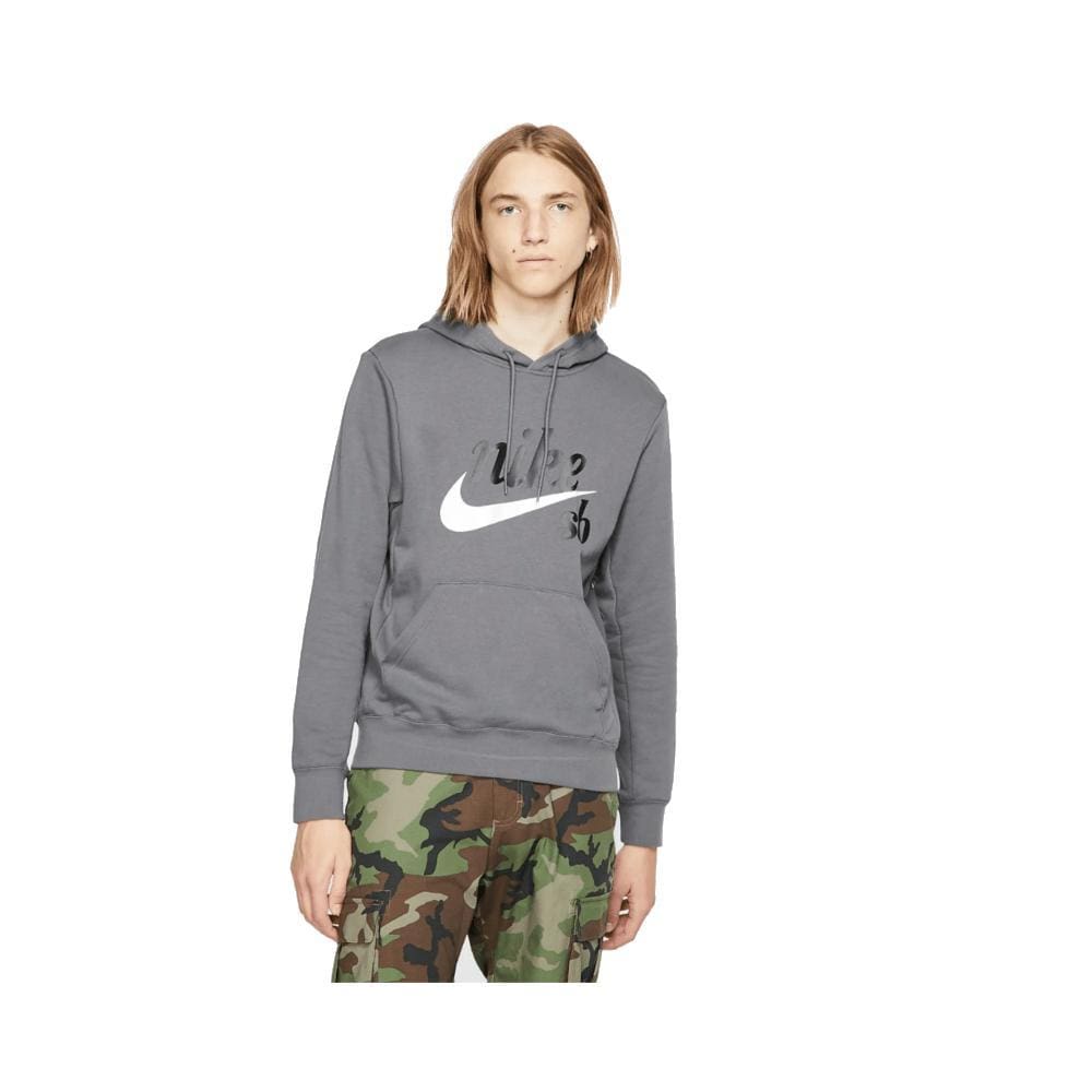 Nike Sb Icon Skate Hoodie Grey White - 50-50 Skate Shop
