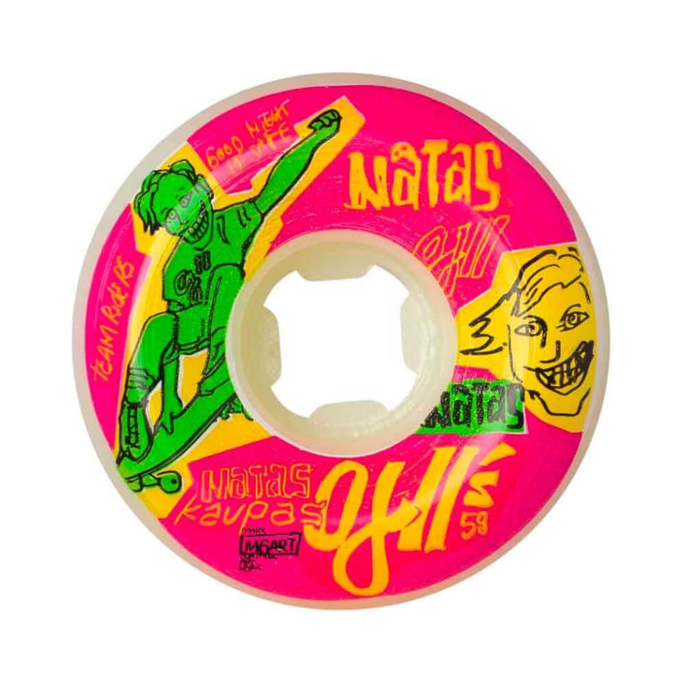 OJ Skateboard Wheels Natas Kaupas OJ2 58mm 95A Neon - 50-50 Skate Shop