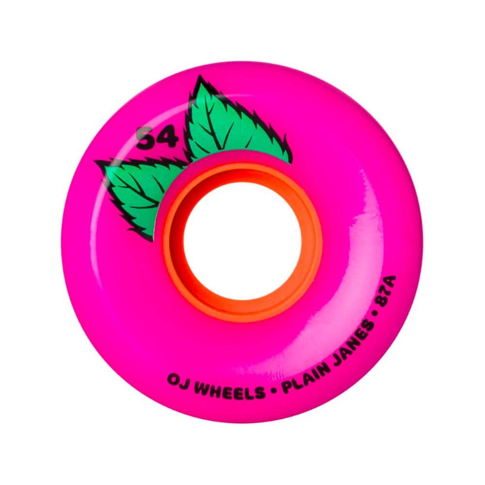 OJ Skateboard Wheels Plain Jane Keyframe 54mm 87A Pink - 50-50 Skate Shop