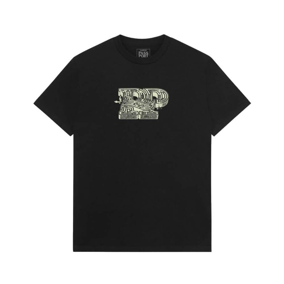 Passport Skate P-P Maze Tee Black - 50-50 Skate Shop