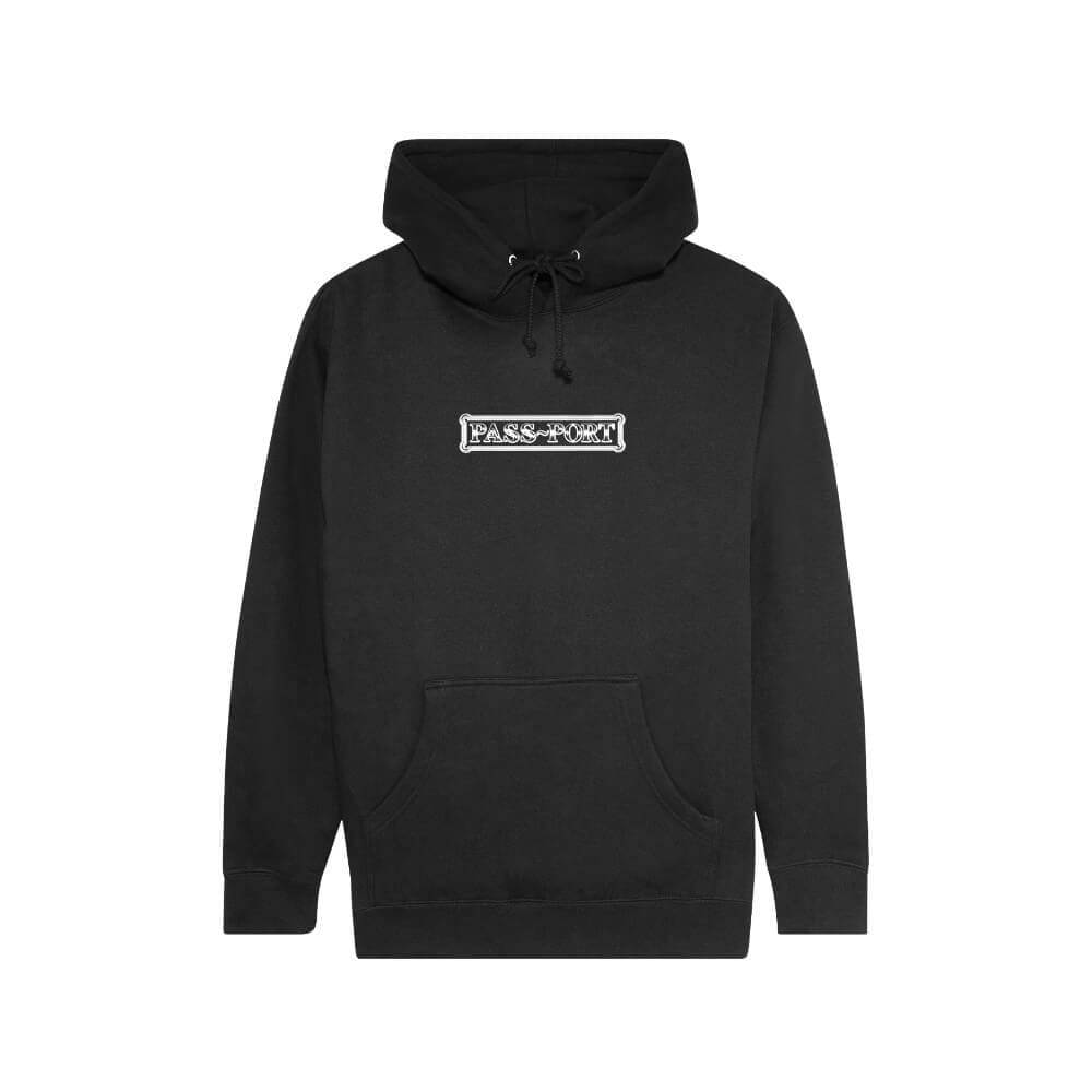 Passport Skate Plaque Hoodie Black | 50-50 Skate Shop