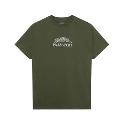 Passport Skate Quill Embroidery Tee Army - 50-50 Skate Shop