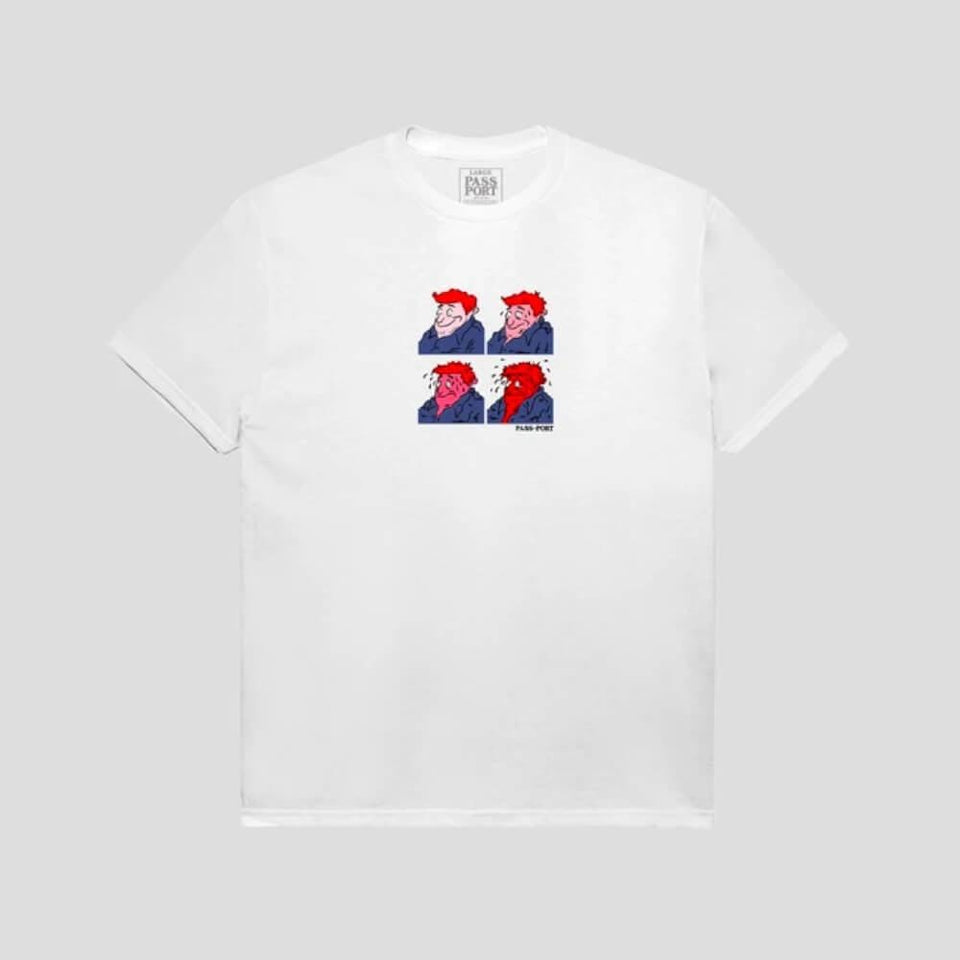 Passport Skate Sweatin Tee White - 50-50 Skate Shop