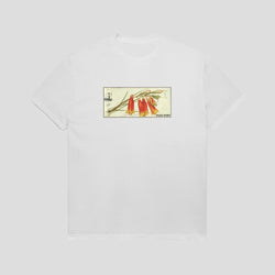Passport Skate Tin Floral Tee White - 50-50 Skate Shop