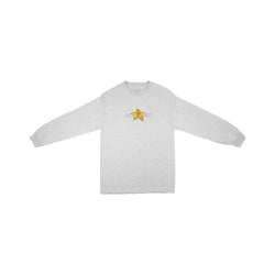 Passport Daffodil Applique Long Sleeve Tee Ash - 50-50 Skate Shop