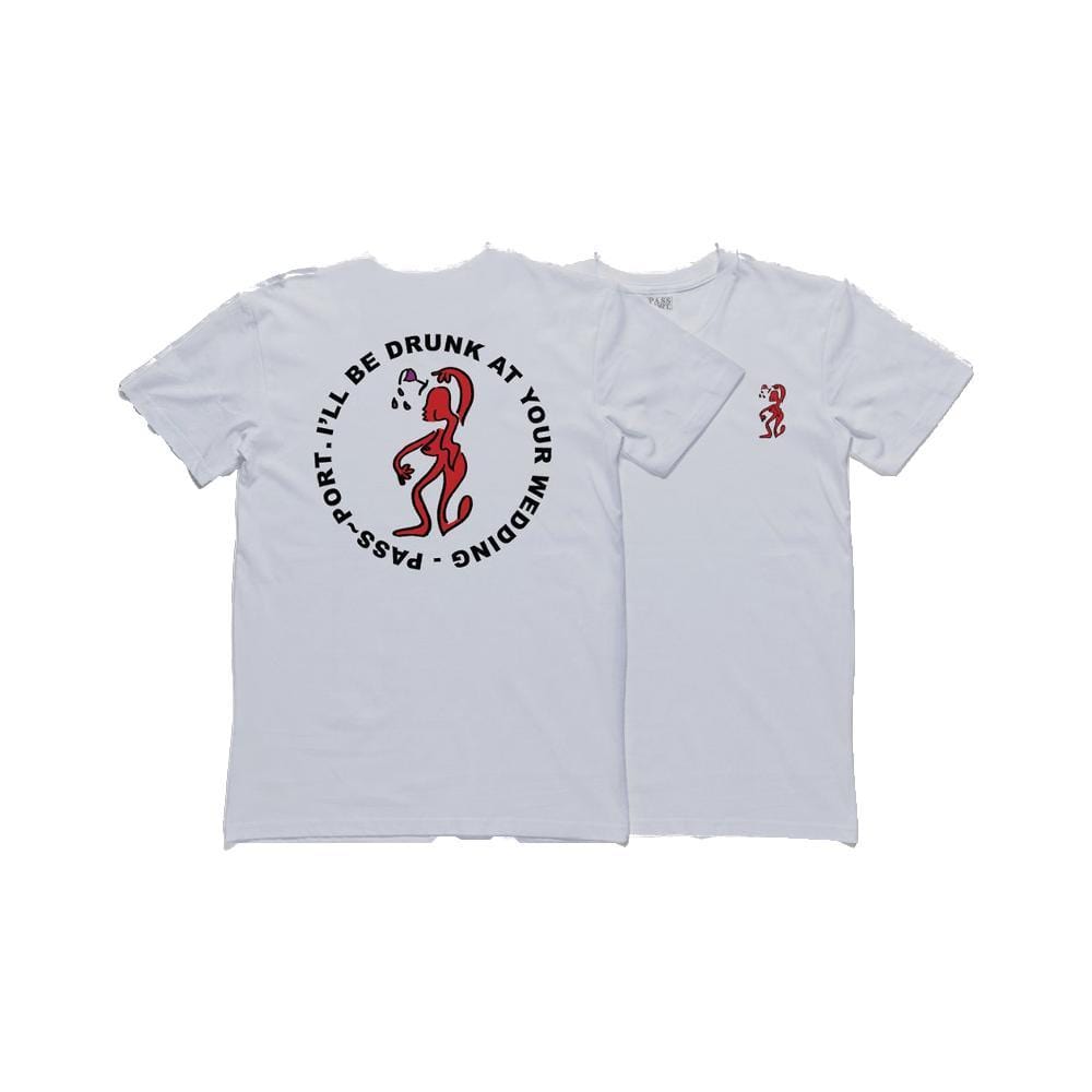 Passport Drunk At Your Wedding Tee White - 50-50 Skate Shop