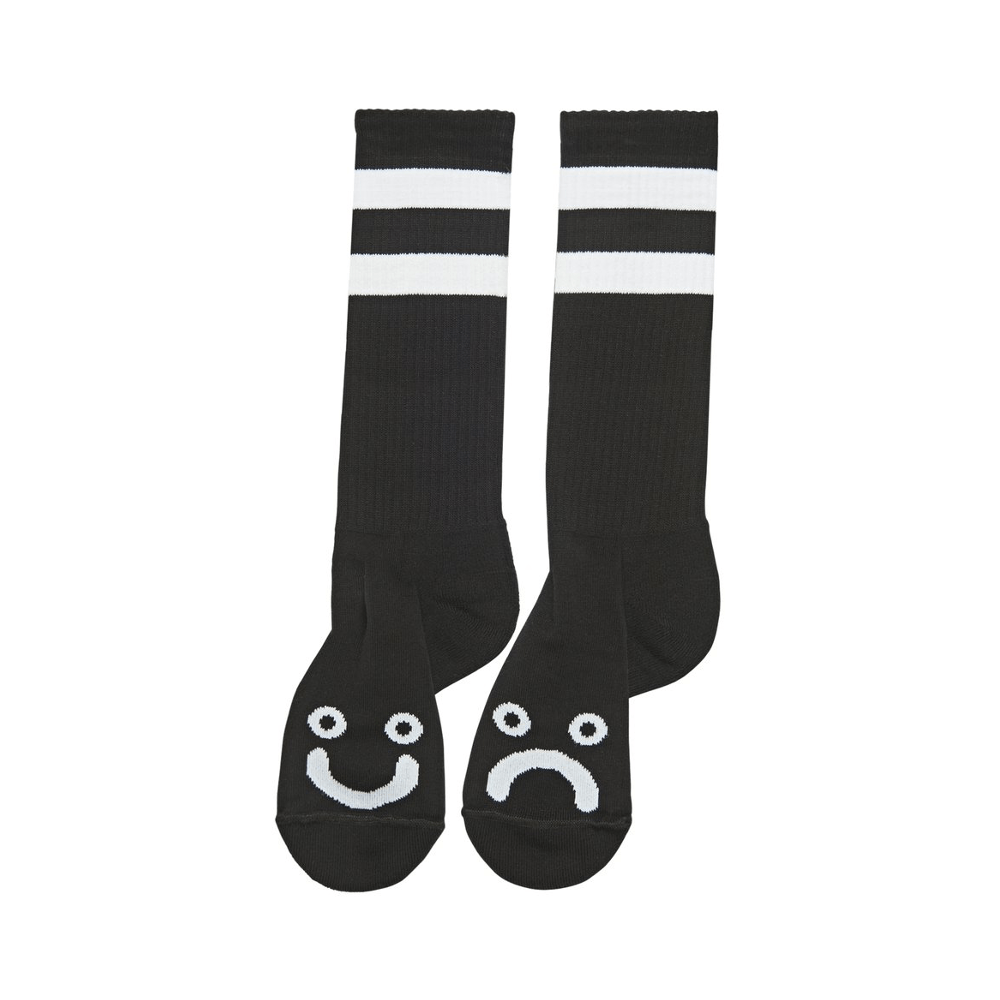 Polar Skate Happy Sad Socks Black - 50-50 Skate Shop