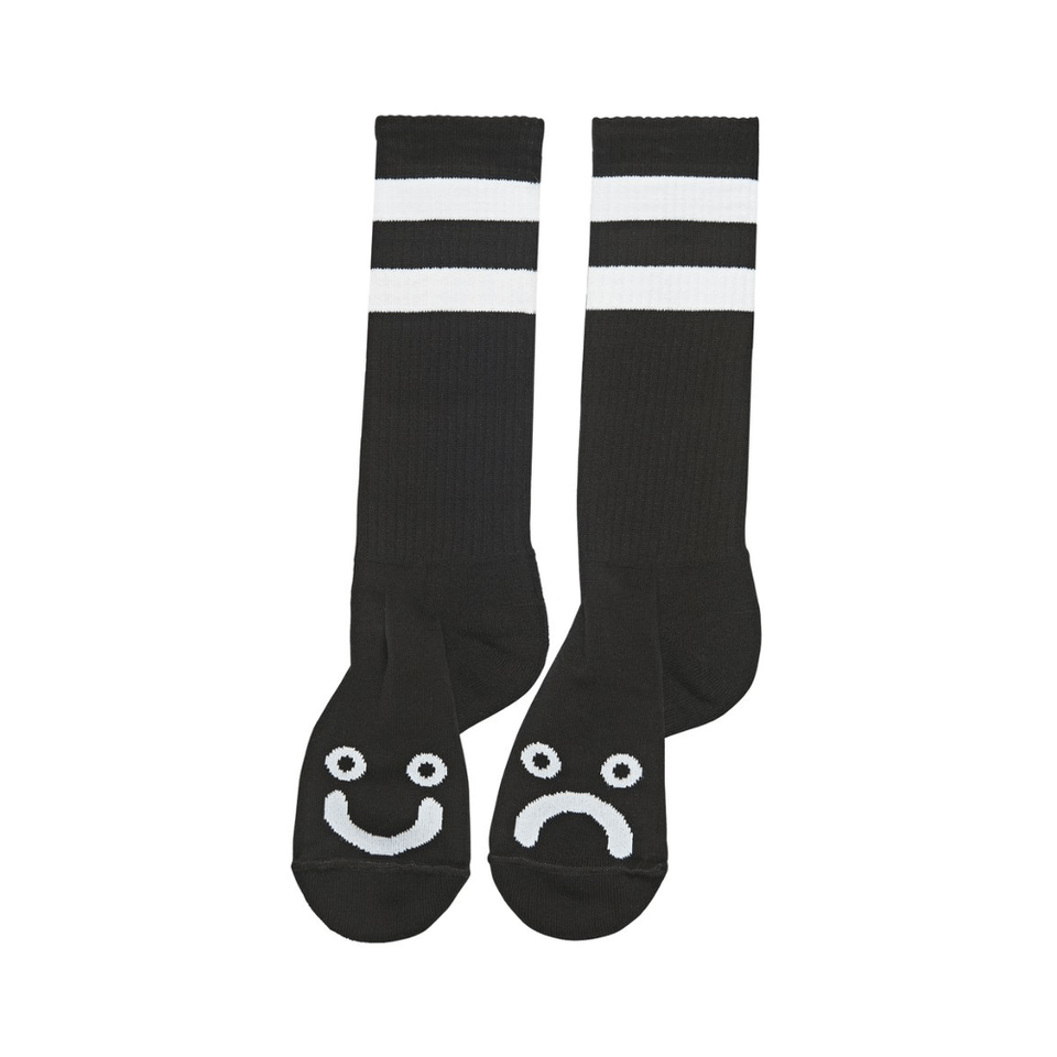 Polar Skate Happy Sad Socks Black - 50-50 Skate Shop
