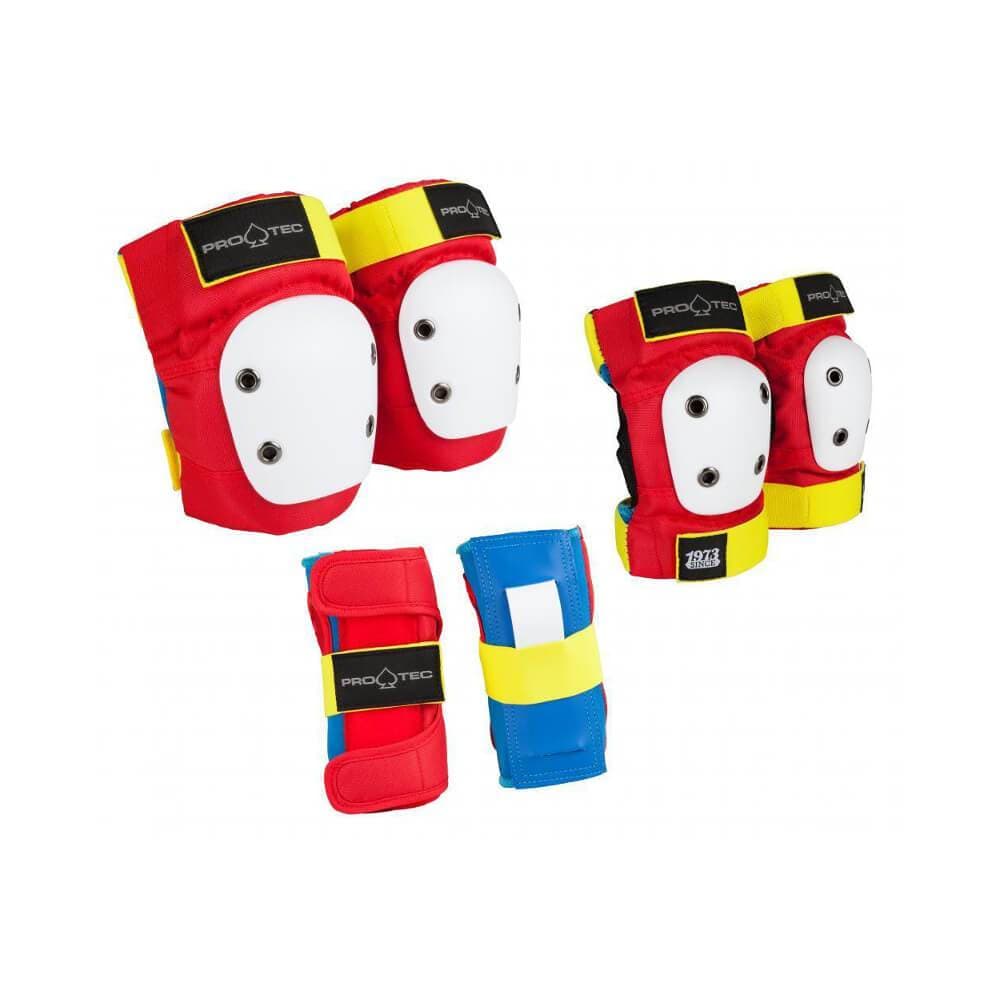 Pro Tec Street Skate Junior Knee Elbow Wrist Guard 3 Pack Pads Retro - 50-50 Skate Shop