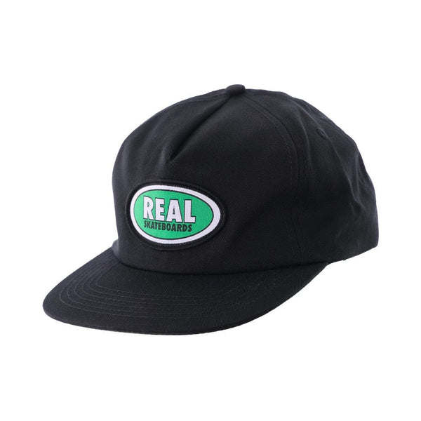Real Skate Cap Adjustable Oval Black Green - 50-50 Skate Shop