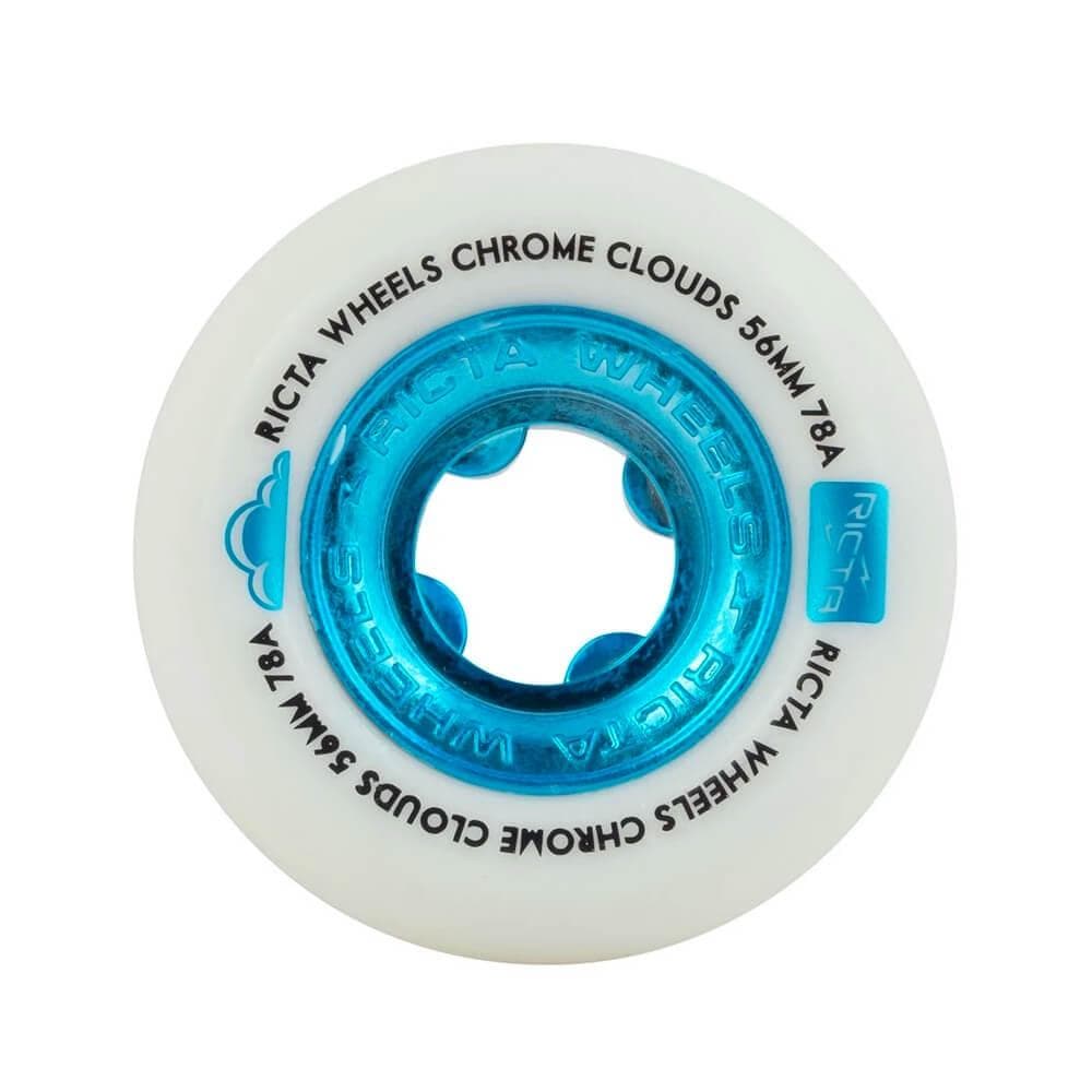 Ricta Skateboard Wheels Chrome Clouds 56mm 78A Blue - 50-50 Skate Shop