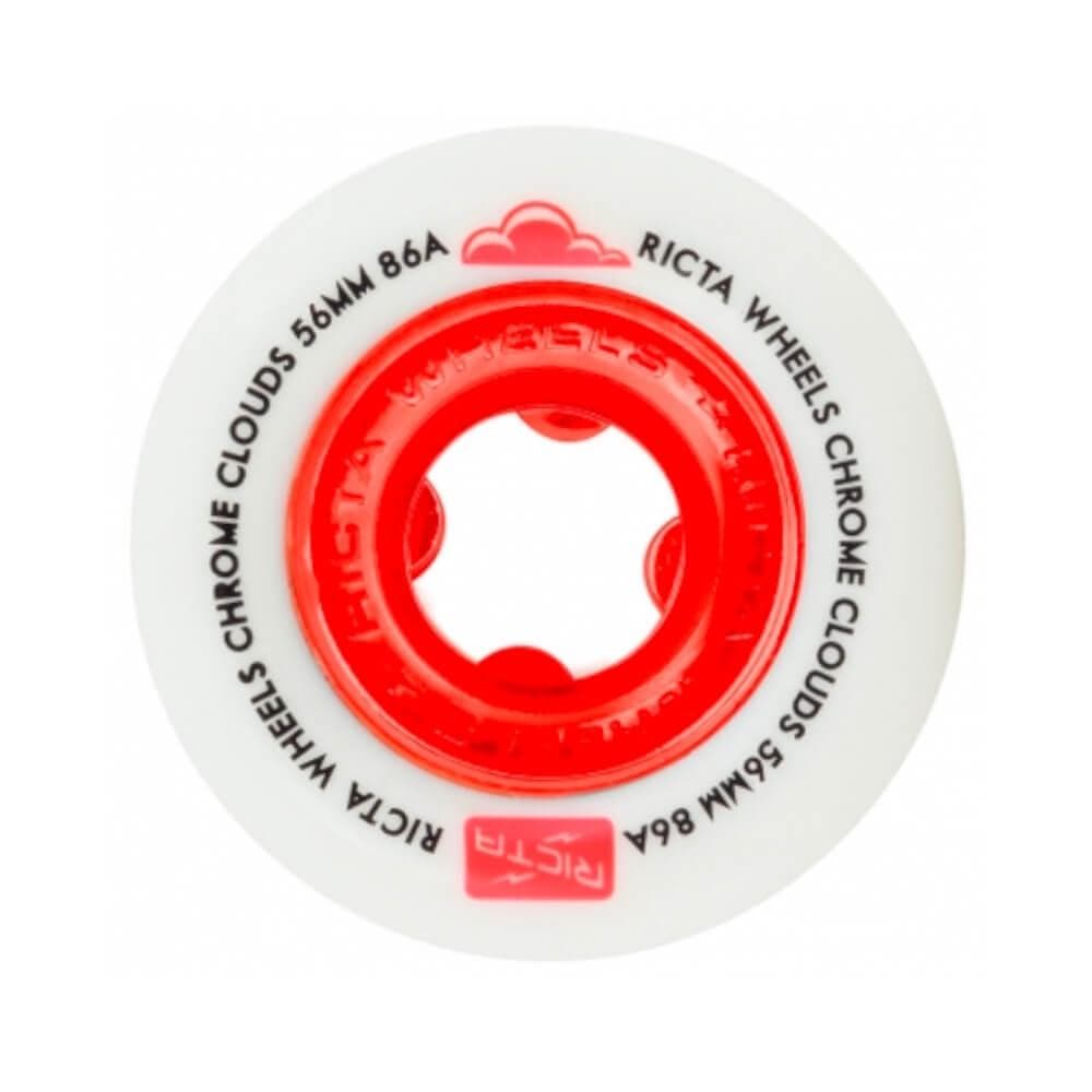 Ricta Skateboard Wheels Chrome Clouds 56mm 86A Red - 50-50 Skate Shop